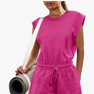 Vibrant Pink Sleeveless Jumpsuit